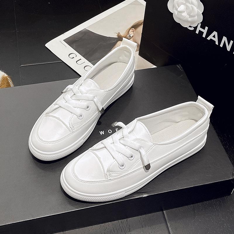 Summer New 2025 Trendy Girl Little White Shoes Personalized Fashion Simple Leisure Travel Japanese Women's Board Shoes Female Versatile
