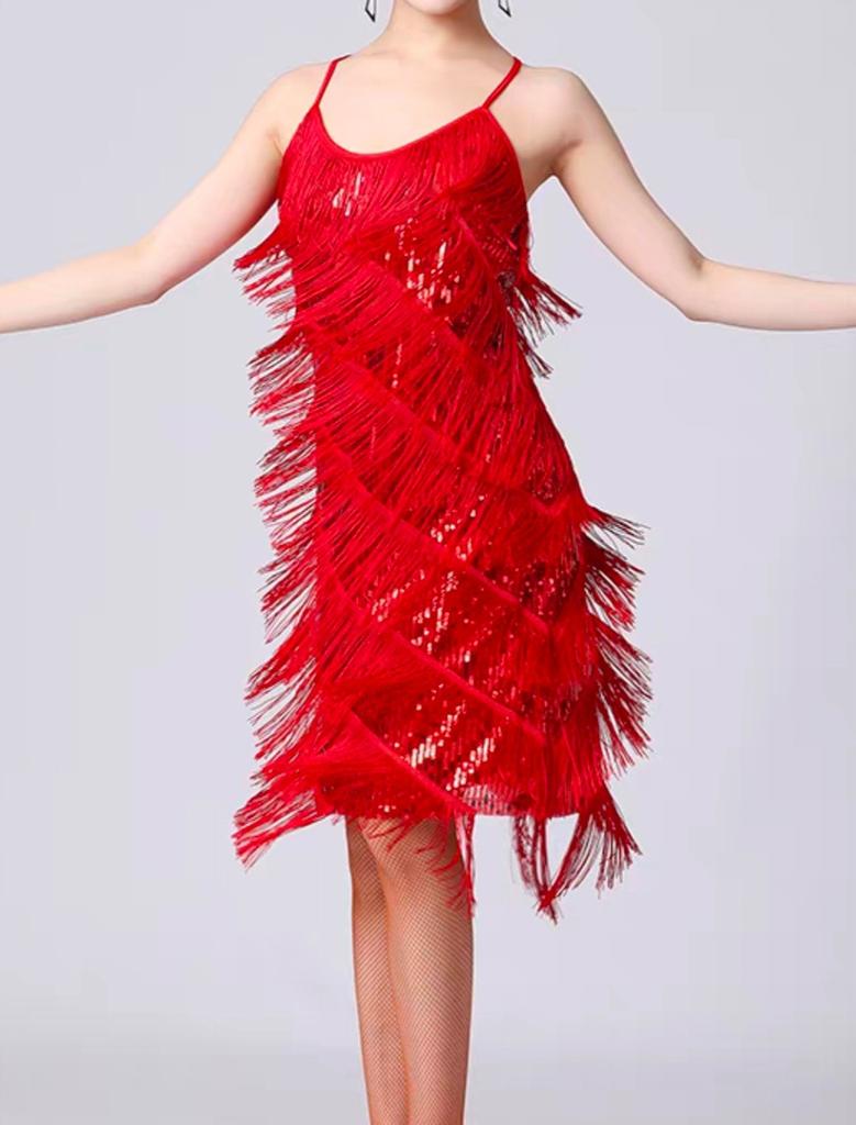 Bron vakantie zeekant rok vakantie rok bretels pailletten franje V-hals mesh jurk