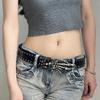 Subcultures Devil Claw Buckle Belt for Women Men Punk PU Belt 2000s Waiststrap for Daily Use Western Rock Styles Waistband