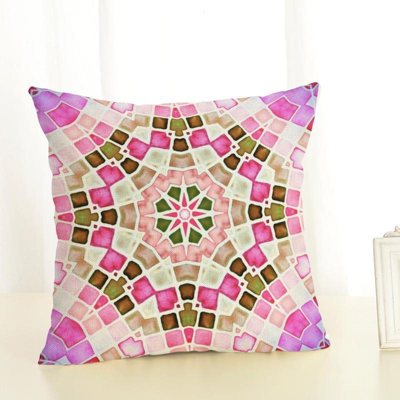 Versatile Cotton Linen Geometry Painting Pillow Case New Case 45*45 For Home Decor