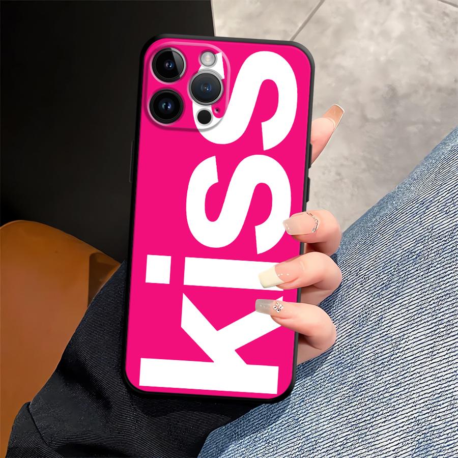 Case for Apple iPhone 17 Pro Max 15 Pro 7 8 Air 16 11 13 12 14 XR XS MAX Funda Phone Cover Letters Kiss