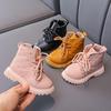Kinder warme Martin Stiefel 2025 Herbst und Winter neue Jungen Britischer Stil plus Samt kurze Stiefel mittelgroße und kleine Kinder Lederstiefel Winter