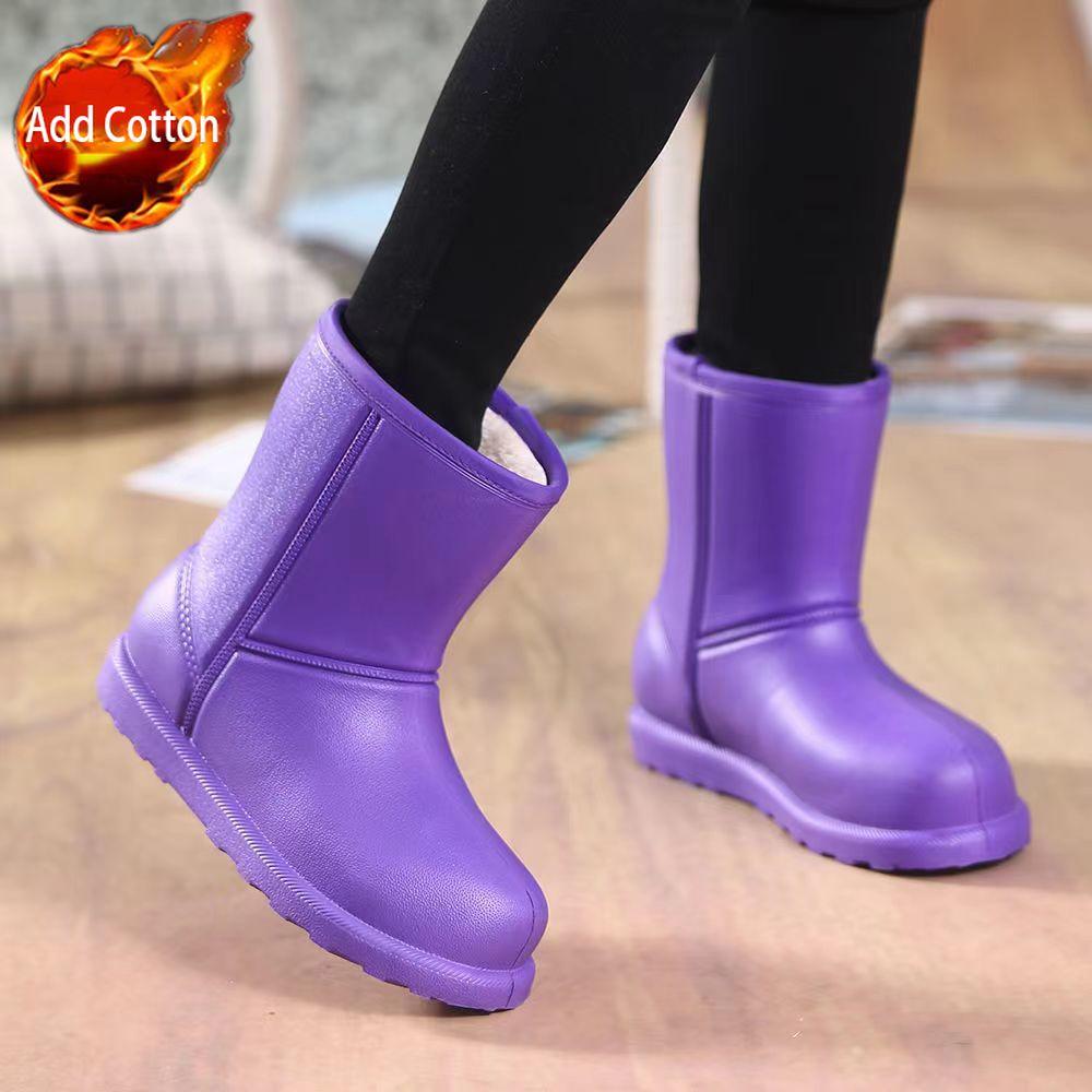 

Fashion Flat Round Toe Waterproof Half High Women s Snow Boots Chic and Elegant Winter 2025 Novelty New in Work Goth Y2k Ladies Shoes 36