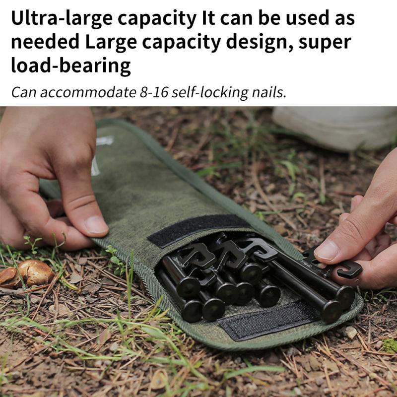Outdoor Camping Tent Peg Bag Multifunctional Ground Nail Storage Pouch Travelling Hiking Tent