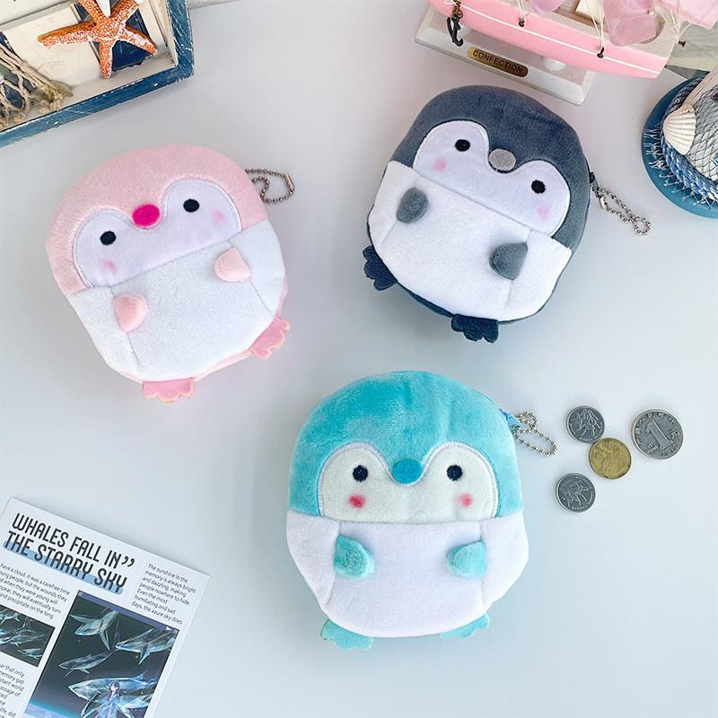 Entzückendes Plüsch-Pinguin-Münzfach Niedlicher Kabel-Organizer Geldbörse Geschenkbeutel für Kinder und Erwachsene