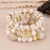 Bohemian Multi-Layer Bracelet Crystal Peach Heart Beaded Women'S Hand Retro Jewelry