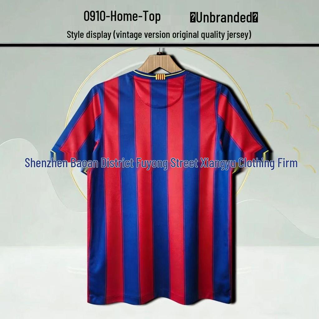 Barcelona Retro No. 10 Messi & No. 9 Ronaldo Commemorative Jersey