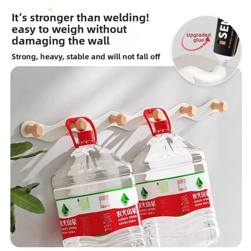 Cârlig de ușă de perete fără găurire, umeraș de haine, cârlig pentru haine, ușă de intrare, montat pe perete, pentru paltoane și pălării, dormitor, cârlig tip bară