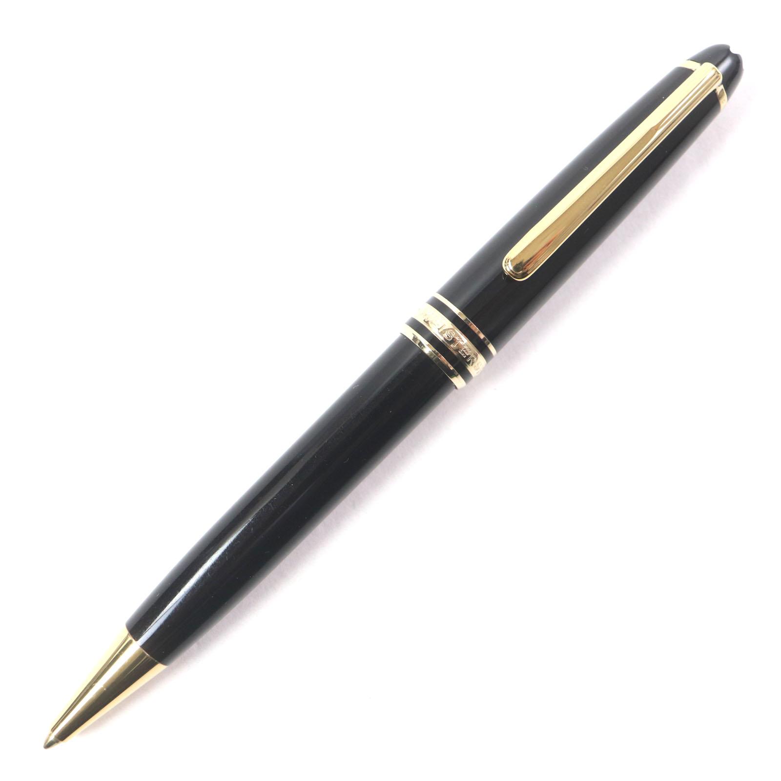 

MONTBLANC Ballpoint pen Meisterstück White Star Twist Type Black gold mens Used