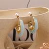Retro Simple Candy Color Resin Earrings Color U-shaped Earrings Solid Color Earrings Fashion Trend Earrings