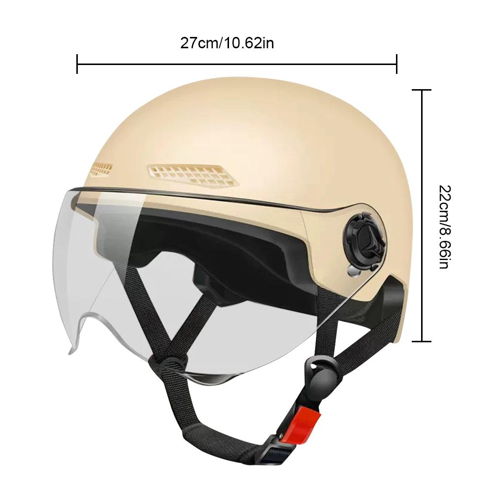 Electric Bike Safety Helmet Bicycle Helmet 3C Certified Adult Children Cartoon Motorcycle Half Helmet with Goggle Scooter Helmet