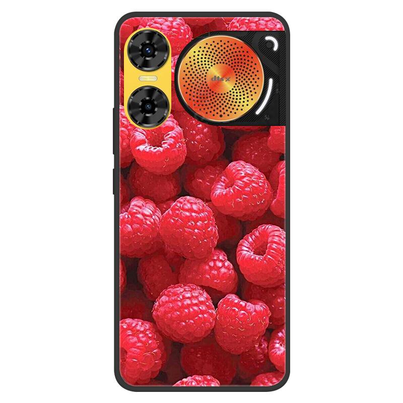For ZTE Nubia Music 2 Case 2025 Soft Black Silicone Bumper Butterfly Painted Phone Cover for Nubia Music2 Cases Fundas Capa