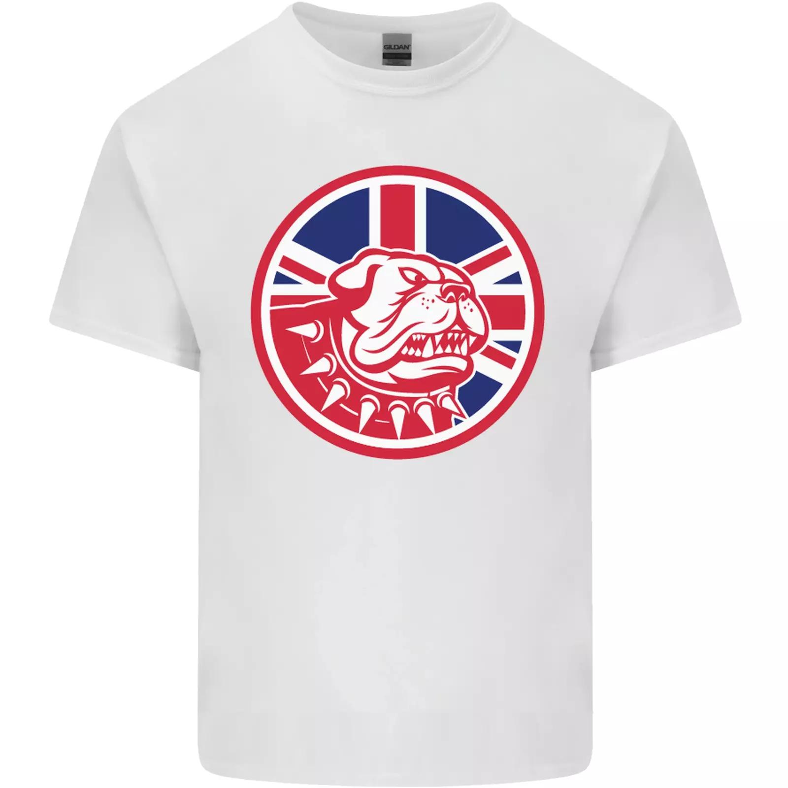 

Union Jack British Bulldog St Georges Day Mens Cotton T-Shirt Tee Top M
