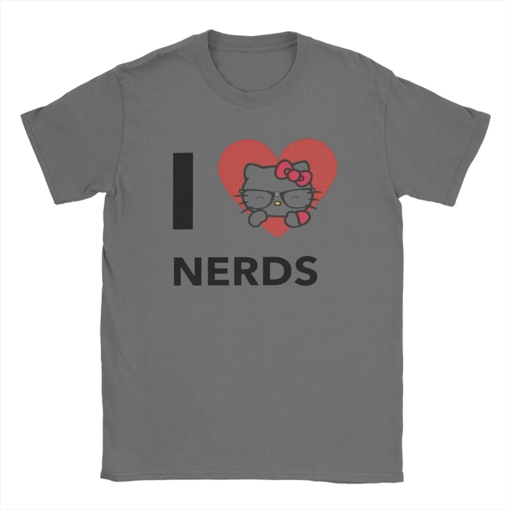 Men's I LOVE NERDS T-Shirts Cotton Tees Summer Vintage Short Sleeve T Shirt O Neck Popular Pattern Tee Shirt New Arrival