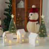 Christmas Glowing Snow House Desk Ornament Christmas Gift 2026 Glowing in The Dark Xams Tree Train Ornament Home Decor