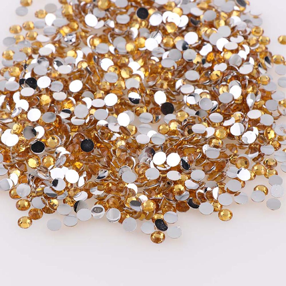 1000pcs Non Hot Fix Rhinestones 2/3/4mm Round Resin Flatback Crystal Rhinestone DIY Nail Art Jewelry Garment Decorations Glue On