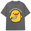 Funny Peace Was Never An Option Duck Meme T Shirt Humor Quote Creativity Popular T-shirts Men Women Pure Cotton T-shirt