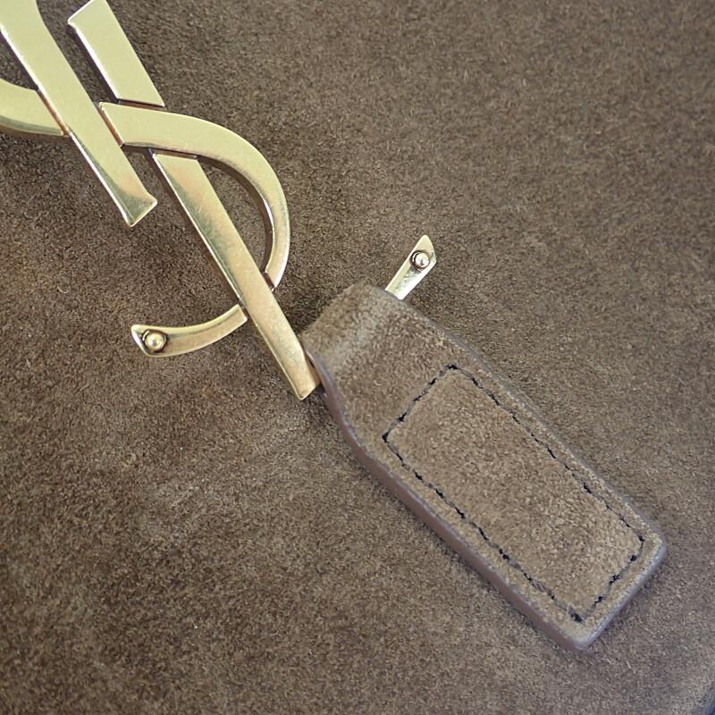 Saint Laurent 65722811ZLW Shoulder Bag Brown Suede/Bore Women