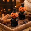 Pumpkin Ornament, 3D Pumpkin Shape Figure, Mini Resin Halloween Decoration for Desktop Micro-Landscapes Parties Window