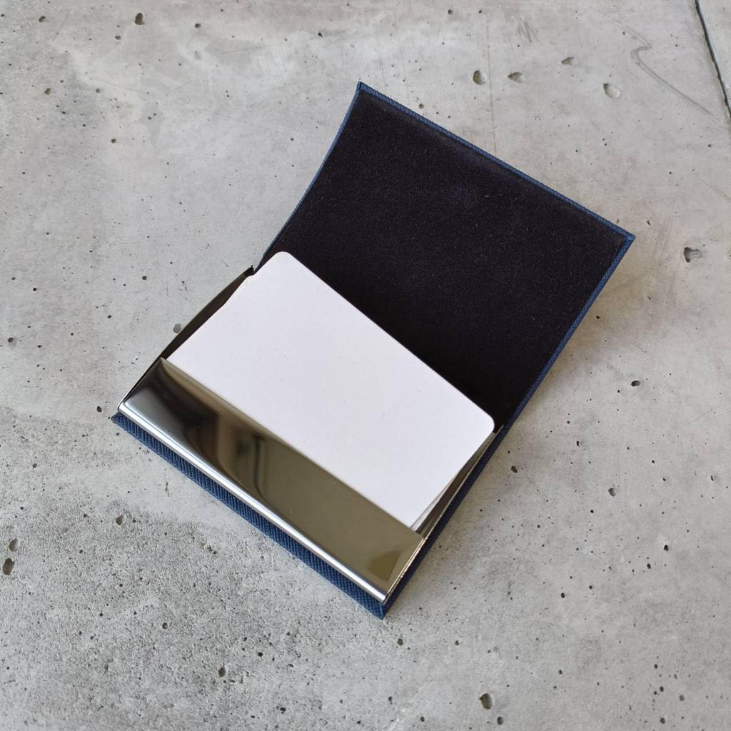 [mauve] Silver-plated Business Card HolderCard Case  Magnetic Closure, Slim, Lightweight, Stylish, Men's, Women's, Perfect Gift (Brown)