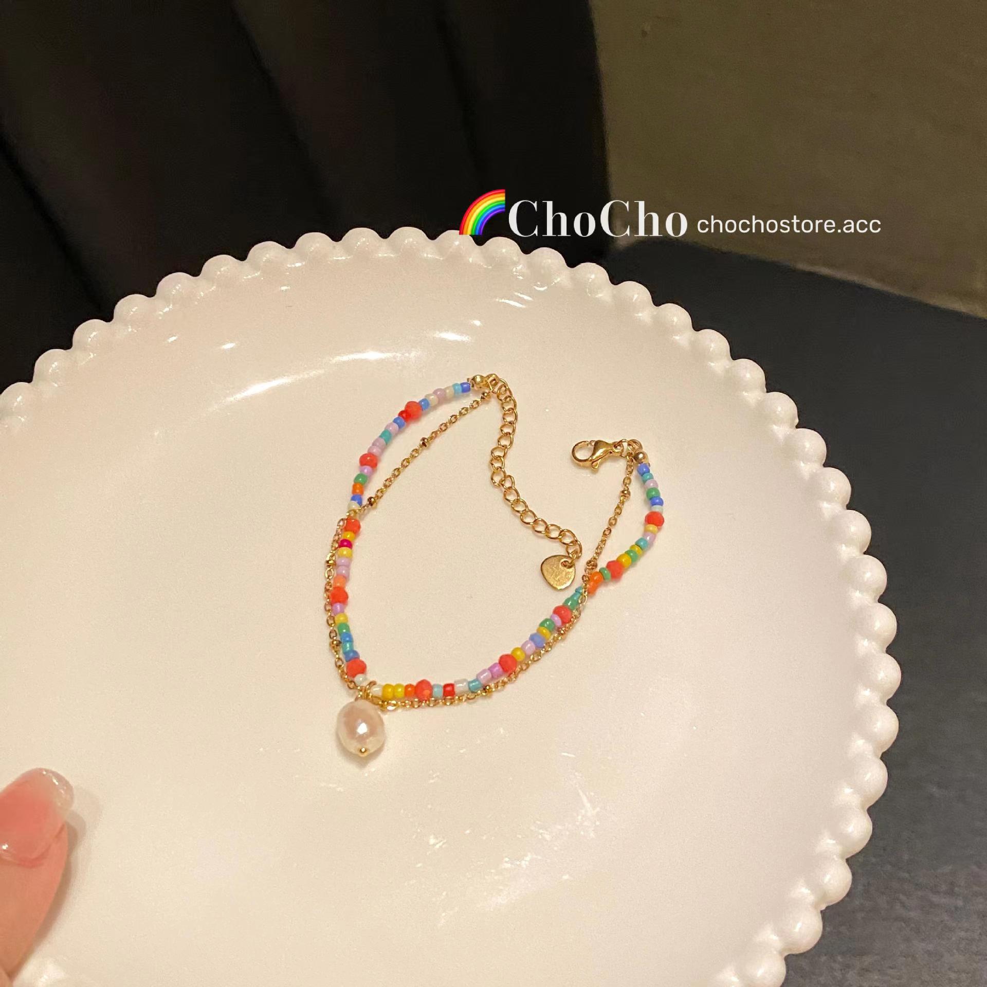 Vibrant Double Layer Beaded Dopamine Bracelet for Women 2023 - Retro High-End Fashion Design