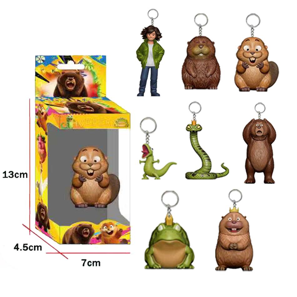 Disponibile Portachiavi Serie Piano di Trasformazione del Castoro Figura Hoppers Action Figure Modello di Film Giocattoli Regalo per Bambini Decorazione Zaino