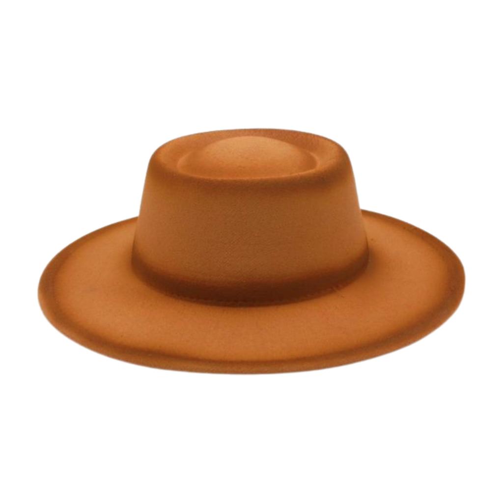 Cross-Border New European And American Style Women'S Hats Autumn And Winter Woolen Top Hats Concave Convex Top Jazz Hats Spray Paint Gradual Change