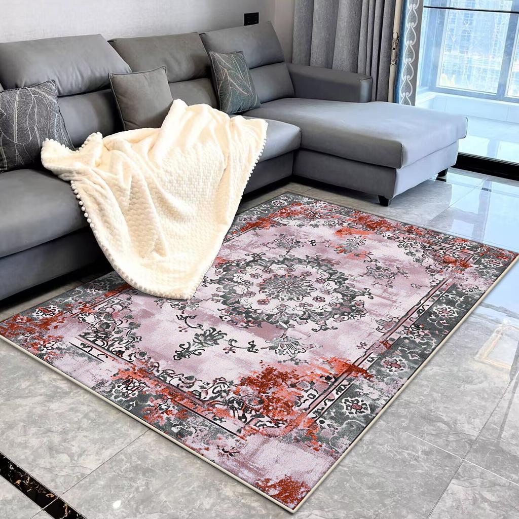 Persian Luxury Large Living Room Carpet Soft Easy Cleaning Rugs for Bedroom Decor 3D Floral Home Lounge Sofa Table Mat Alfombra