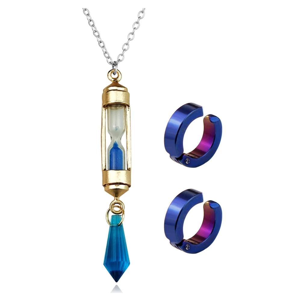 Anime The Case Study of Vanitas Vanitas Earrings No Karte Props Hourglass Earrings Ear Cuff Studs Clip Cosplay Jewelry Gifts