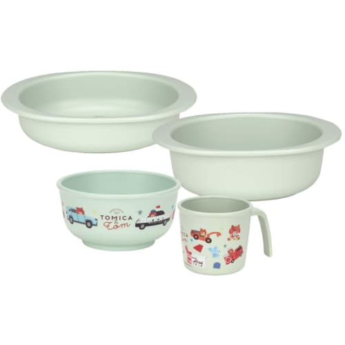 Skater Baby Bowl, Tomica and Tom Design, 230ml, Antibacterial Plastic, for Ages 5 Months and Up, XP23AG-A