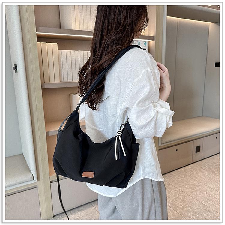 Versatile Retro Nylon Crossbody Underarm Bag for Women