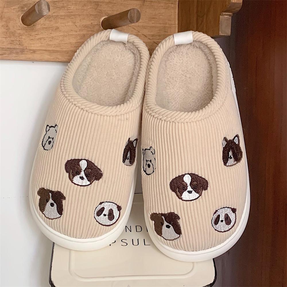 

Winter Footwear Flat New Women Thick Indoor Home Non Slip Versatile House Shoes Warm Plush Cotton Slippers For Men 44-45 хаки
