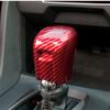 Red ABS Carbon Fiber Car Center Gear Shift Knob Cover Case For Honda Civic 16-21
