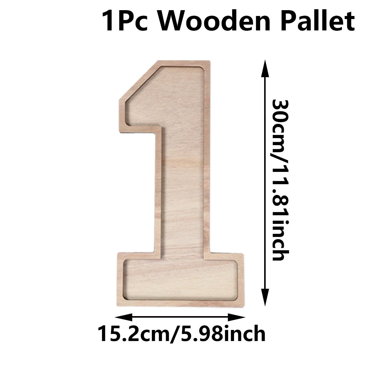 

Wooden Digital Shaped Tray Happy Birthday Party Decoration Kids Adult Baby Shower Wedding Anniversary Party Supplies Number tray