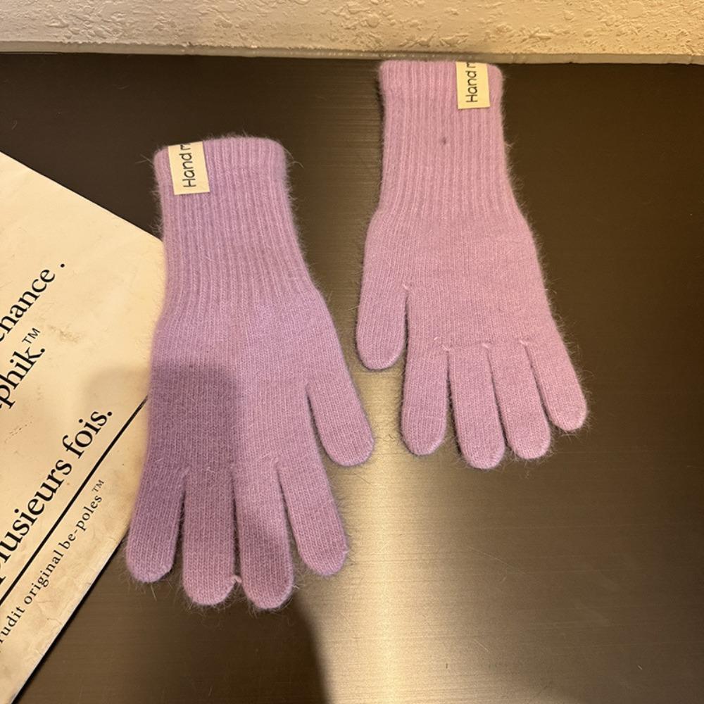 Elastické Pletené Rukavice na Dotykový Displej Cukrové Barvy Pletení Vlněné Rukavice Muži a Ženy