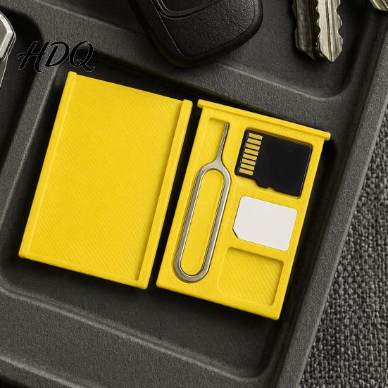 Portable SIM Card Box 2Pcs 3D Printed One-Piece Storage Box Multi-slot Case