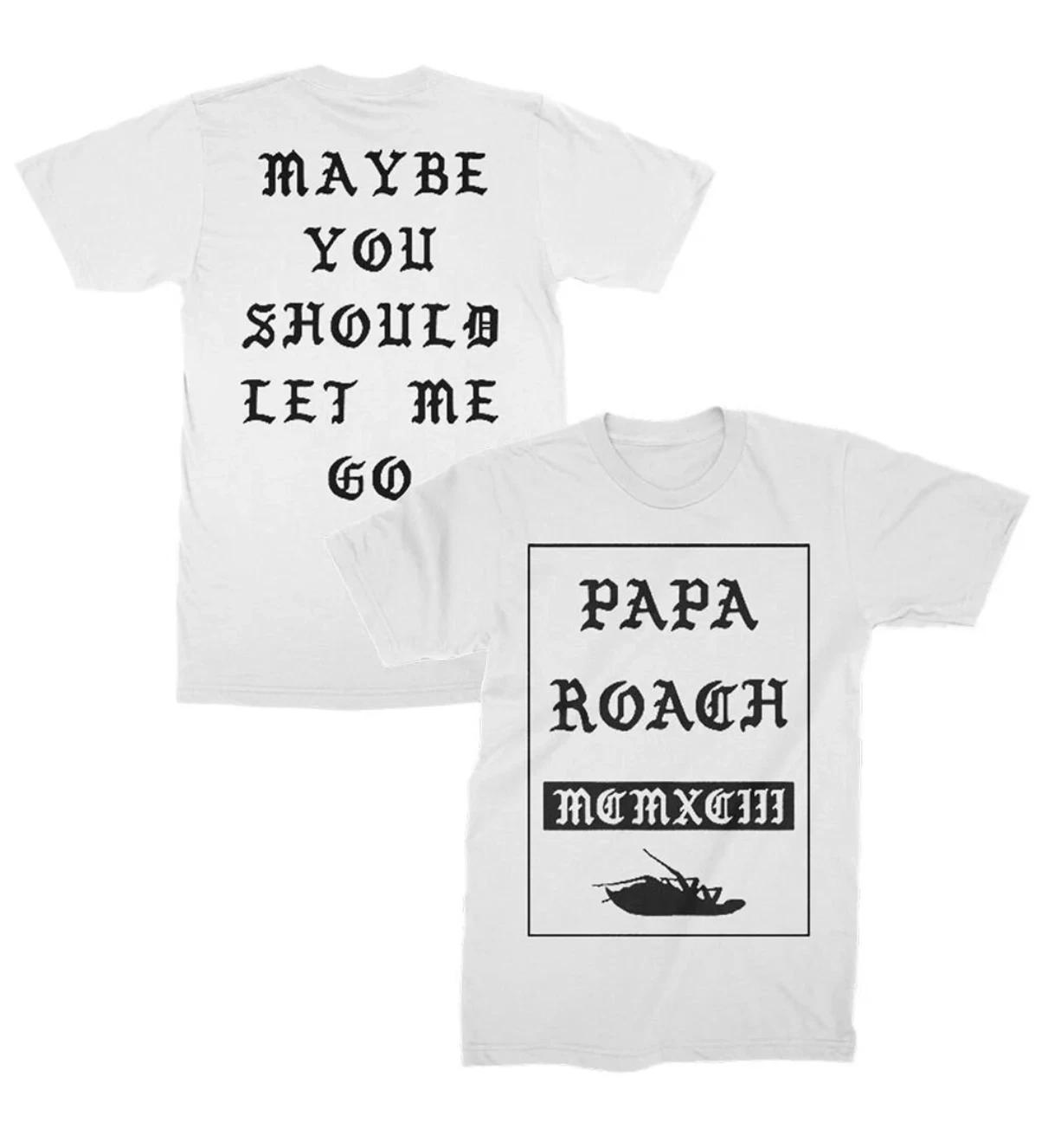 

PAPA ROACH Let Me Go Official Band White Double Sided T-Shirt XL NEW XL