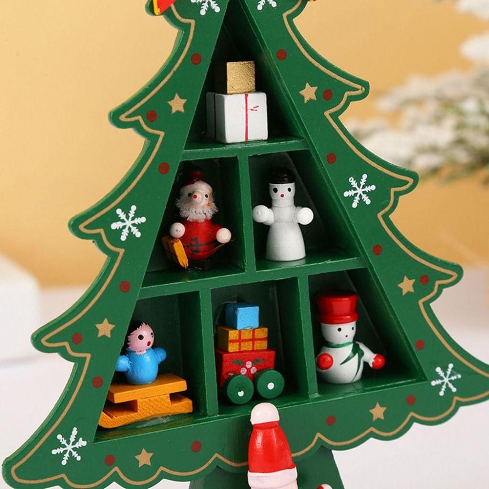 Creative Wooden Christmas Tree Ornament Mini Christmas Trees  Window Shop Mall