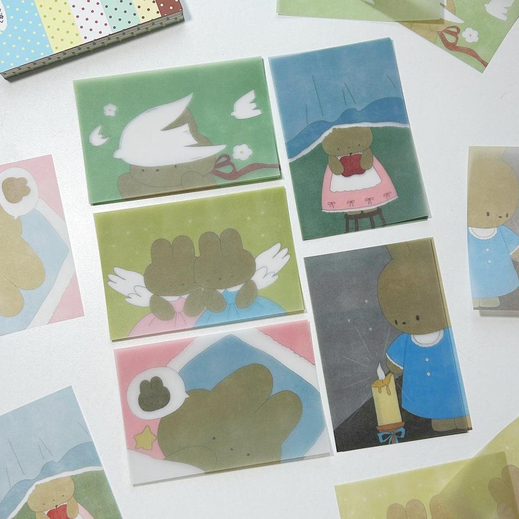 Waka Waka Polka Dot Transparent Sticky Note Stickers - Cute Girly Heart Collage Decoration