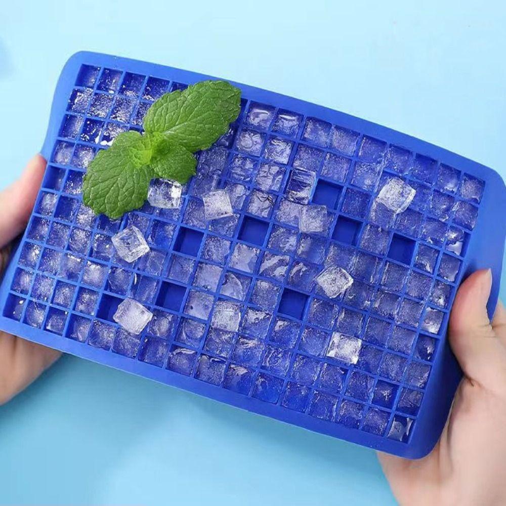 Wiederverwendbare quadratische Eiswürfelform Silikon Eiswürfelbereiter Haushalt 160 Fächer Eiswürfelform Ofen