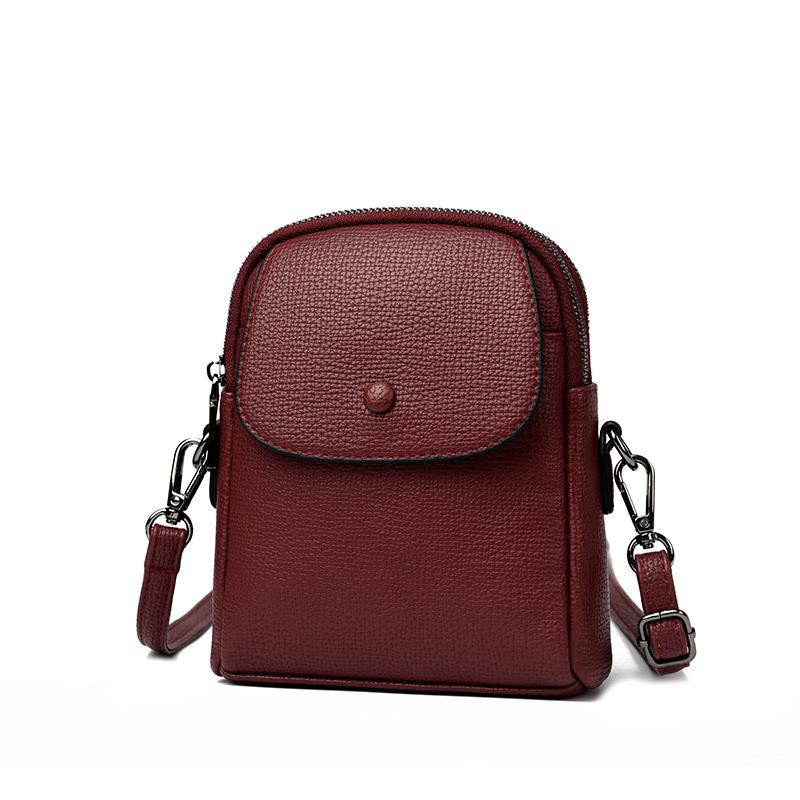 Mobile phone bag women's crossbody bag 2025 new foreign style small bag fashionable simple casual versatile soft leather shoulder bag