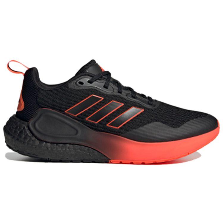 Adidas Alphalava Comfortable Outdoor Sports Breathable Fabric Low-Top Marathon Running Shoes Unisex Running Shoes Black Red H05040