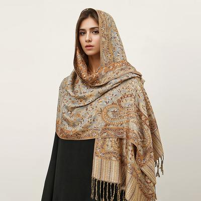 Pashmina Böhmischer Hijab Schal Lang Muslimischer Kaschmirschal Damen Foulard Weicher Turban Kopftücher Winter Damen Stirnband Luxus