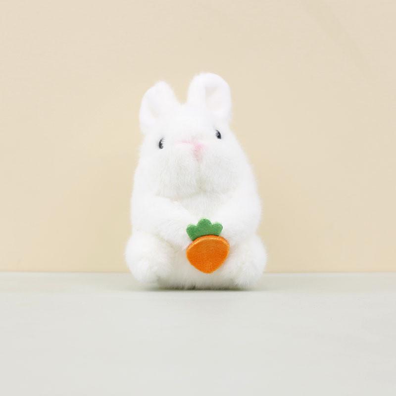 Adorable Plush Bunny Keychain Soft Pink Rabbit Toy Bag Charm 12cm Cute Gift