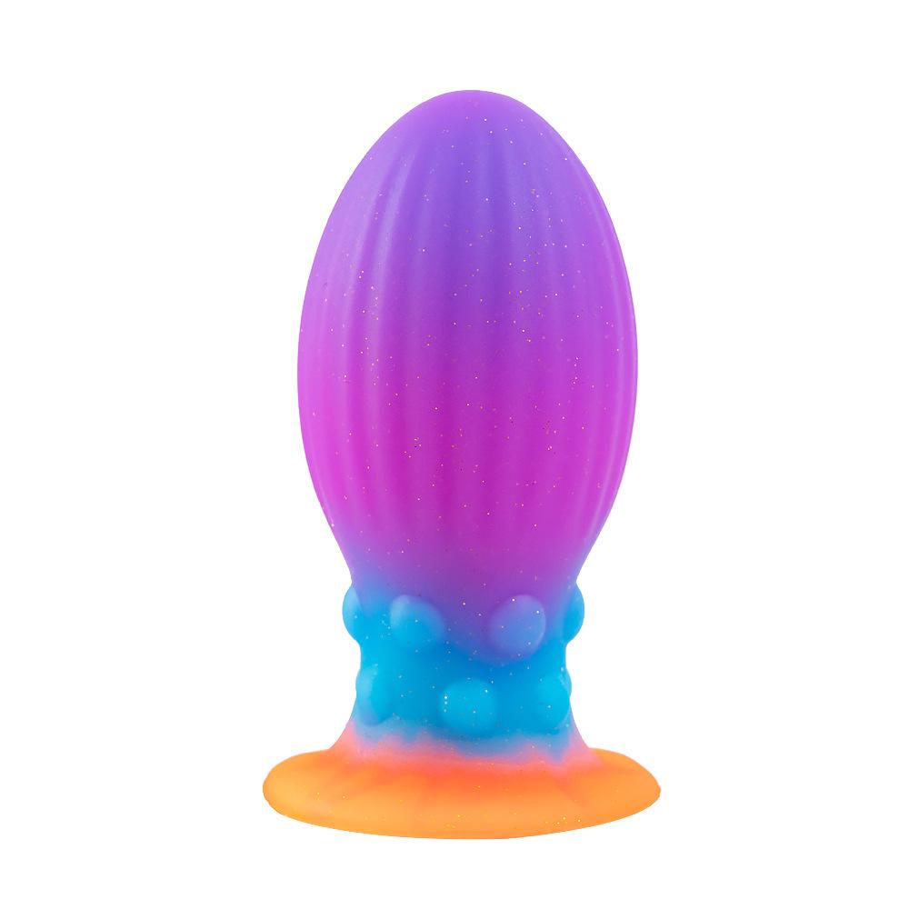 Irregular Anal Plug Super Thick and Colorful Luminous Anus Penis Liquid Silicone Masturbator  Soft Male and Female Sexual Products