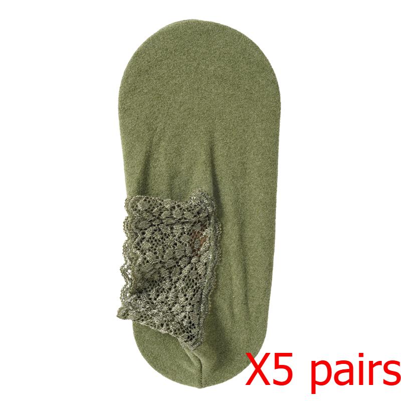 Women's Autumn Winter Thickened Warm Fleece Socks Lace Ankle Socks Non-slip Floor Socks