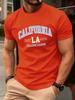 California Fondata 1889 Stampa Maglietta Uomo Moda Larga Cotone Manica Corta Girocollo Vestiti Estivi Unisex Casual Morbido Streetwear