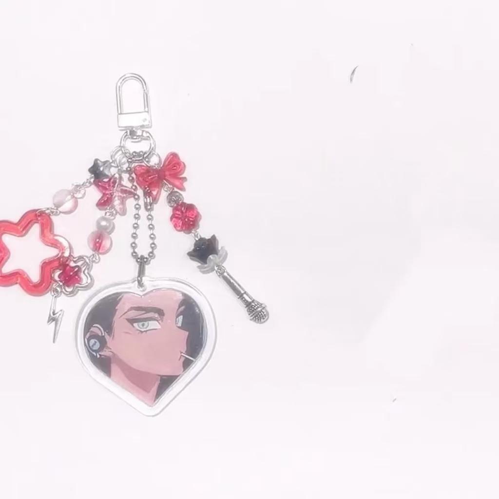 Alien stage photo keychain красный