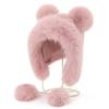 Women's Plush Bear Ear Hat: Cute, Thickened, Fox Fur, Wind & Snowproof Ear Protection
