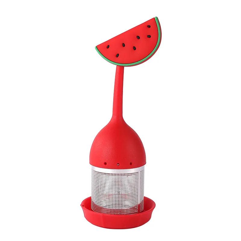 Silicone Handle Tea Infuser Stainless Steel Tea Ball Filter Teapot Cha Coffee Strainer Creative Lemon Orange Shape Spice Sieve